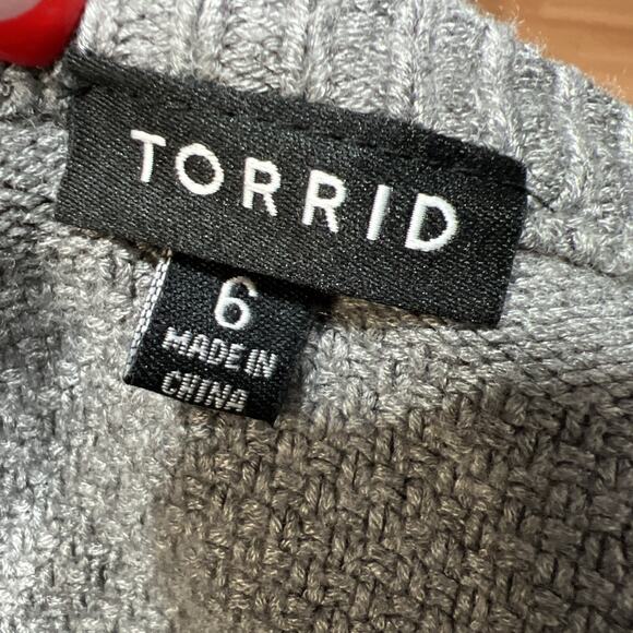 Torrid Sweater Ribbed Dress Gray Womens Size 6X - Picture 8 of 12